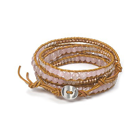 Chan Luu Semi-Precious Stone And Leather 5-Wrap Bracelet